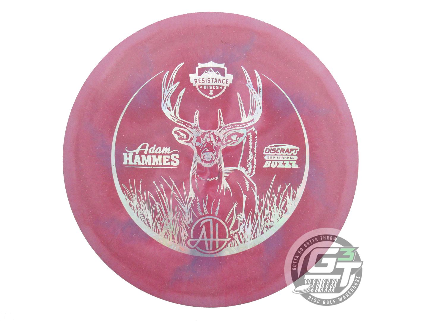 USED Discraft [HAMMES] ESP Buzzz 178g Pink-Purple Midrange Golf Disc