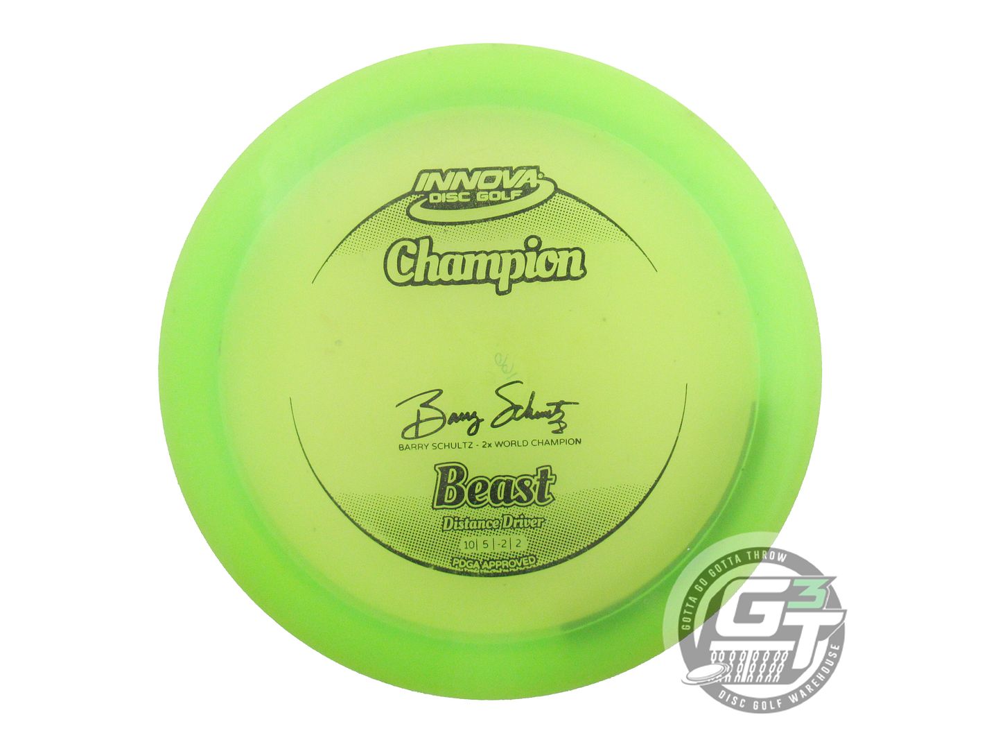 USED Innova Champion Beast 166g Lime Black Stamp Distance Driver Golf Disc