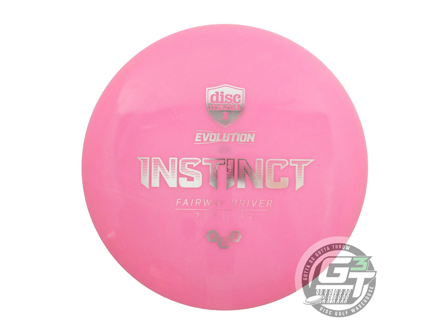 USED DiscMania Neo Instinct 168g Pink Silver Foil Fairway Driver Golf Disc