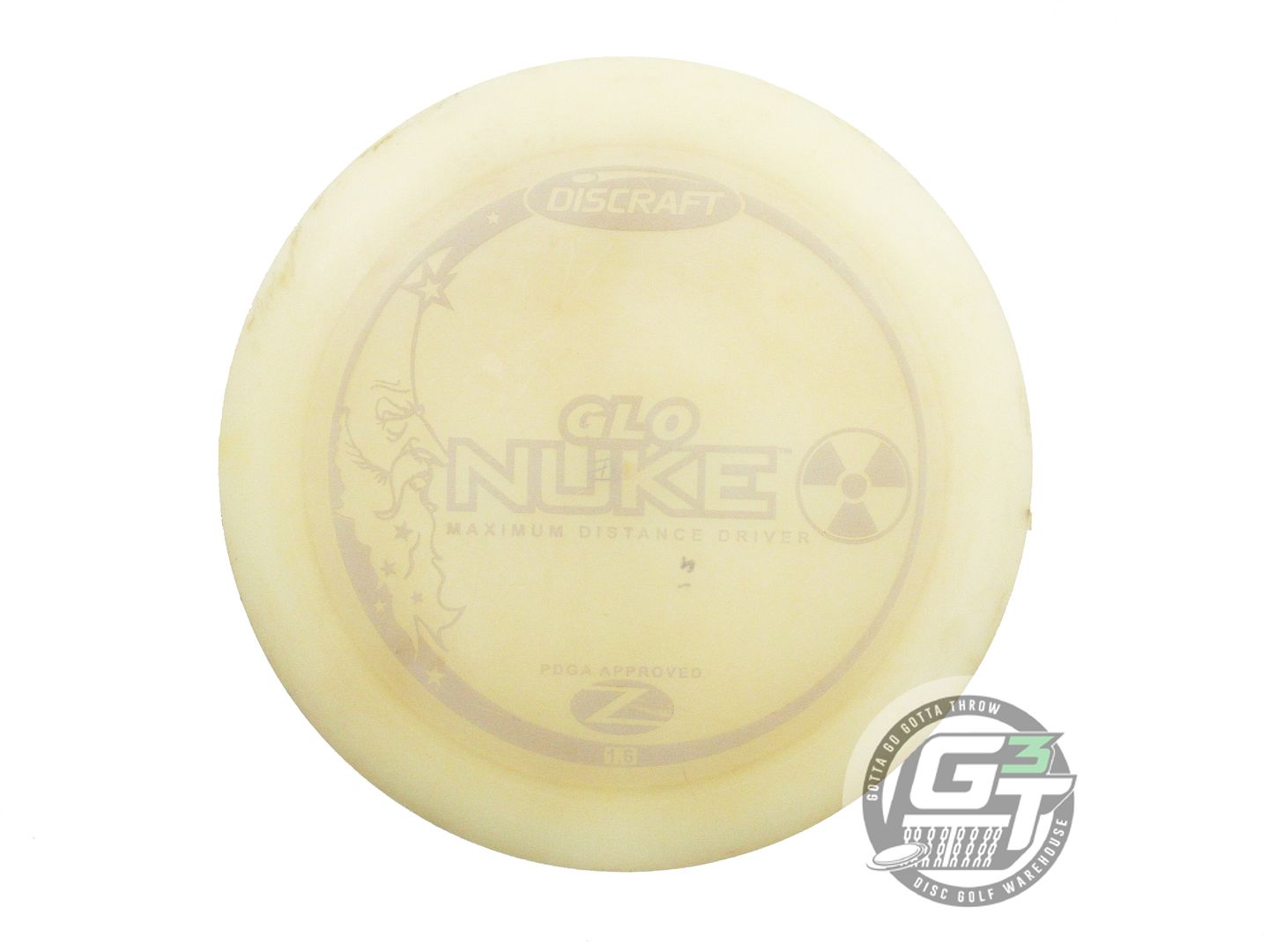 USED Discraft Glo Z Nuke 171g Wiped Stamp Distance Driver Golf Disc