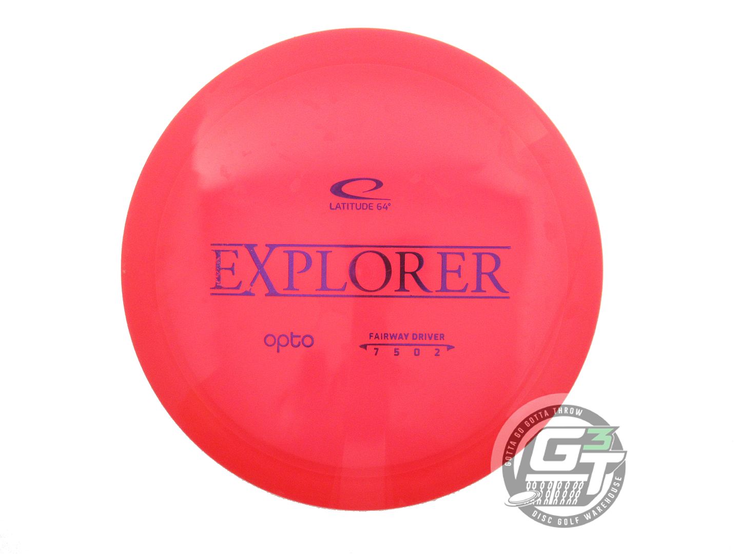 USED Latitude 64 Opto Explorer 173g Red Purple Foil Distance Driver Golf Disc