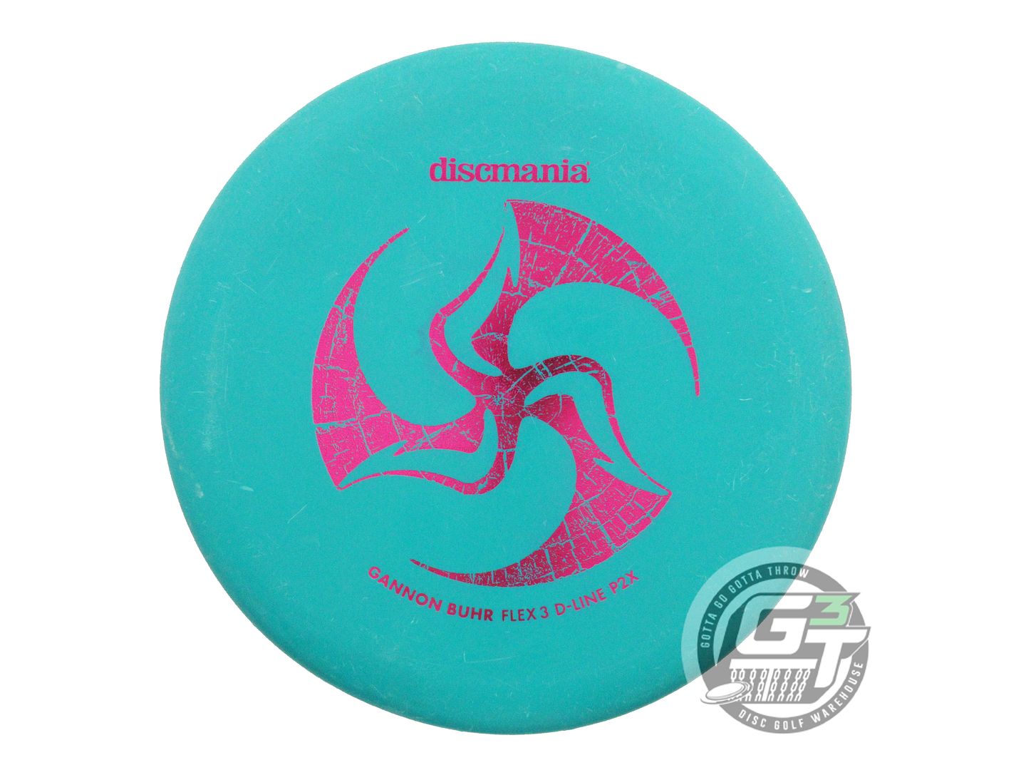 USED DiscMania HUK LAB D-Line Flex 3 P2x 173g Green Magenta Foil Putter Disc