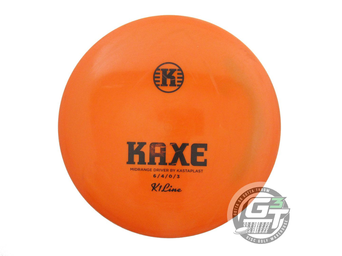 USED Kastaplast K1 Kaxe 174g Orange Black Stamp Midrange Golf Disc ...