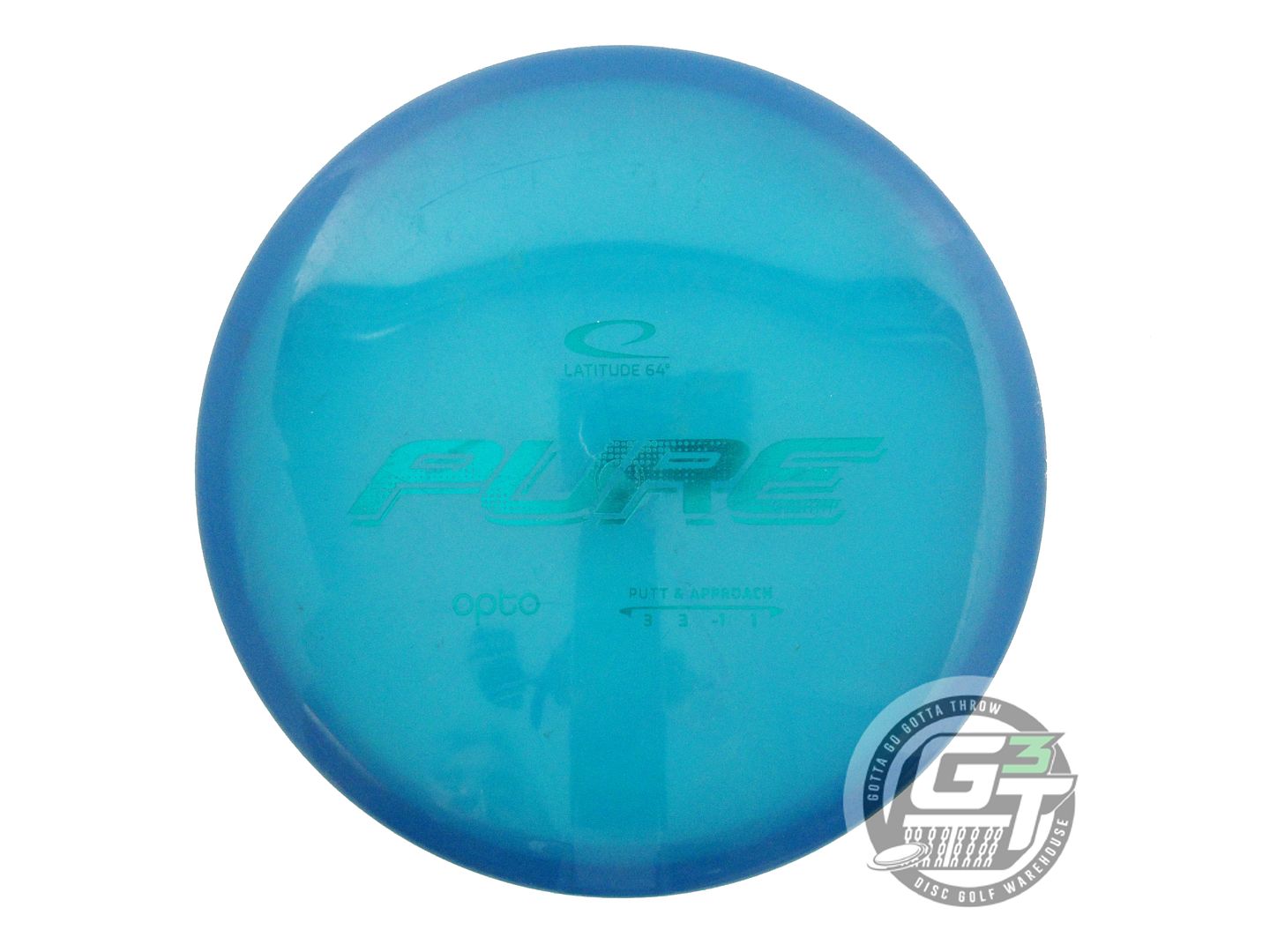 USED Latitude 64 Opto Pure 176g Blue Teal Foil Putter Golf Disc