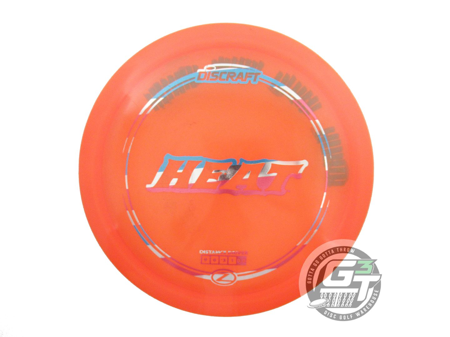 USED Discraft Z Heat 172g Orange Stripe Foil Distance Driver Golf Disc