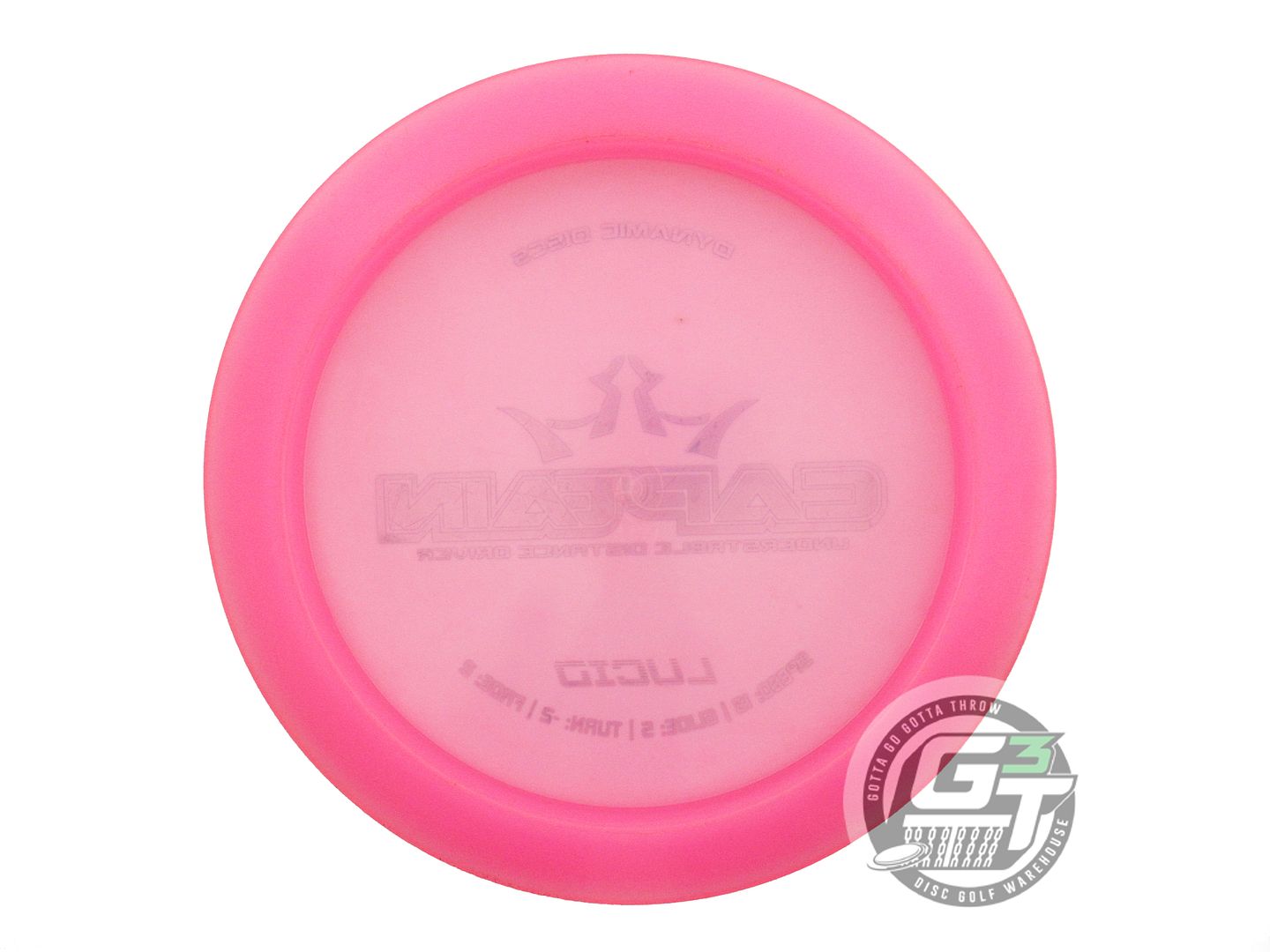 USED Dynamic Discs Lucid Captain 173g Pink Blue Foil Distance Driver Golf Disc