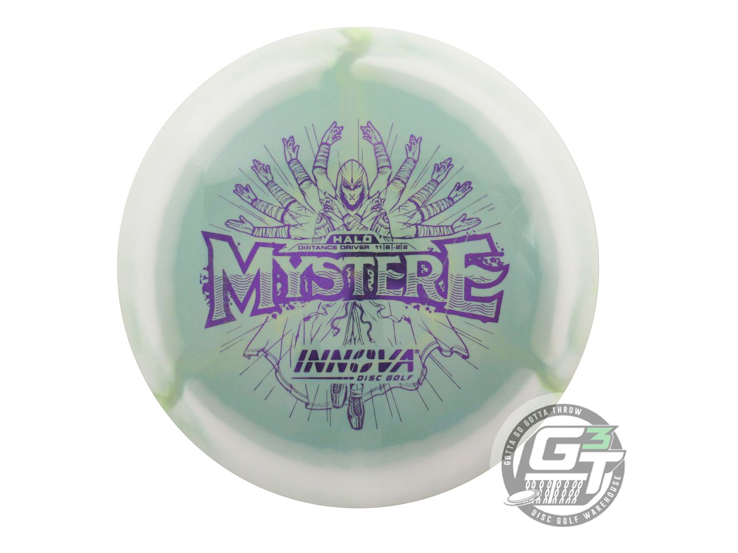 USED Innova Halo Star Mystere 169g White-Olive Distance Driver Golf Disc