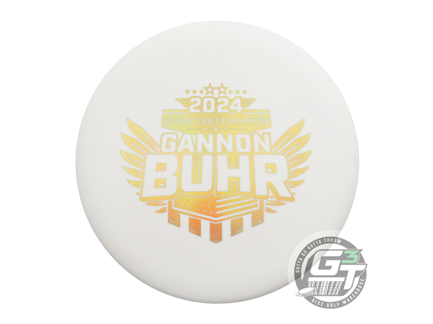 USED DiscMania [BUHR] DGPT D-Line Flex 3 P2x 174g White Gold Foil Putter Disc