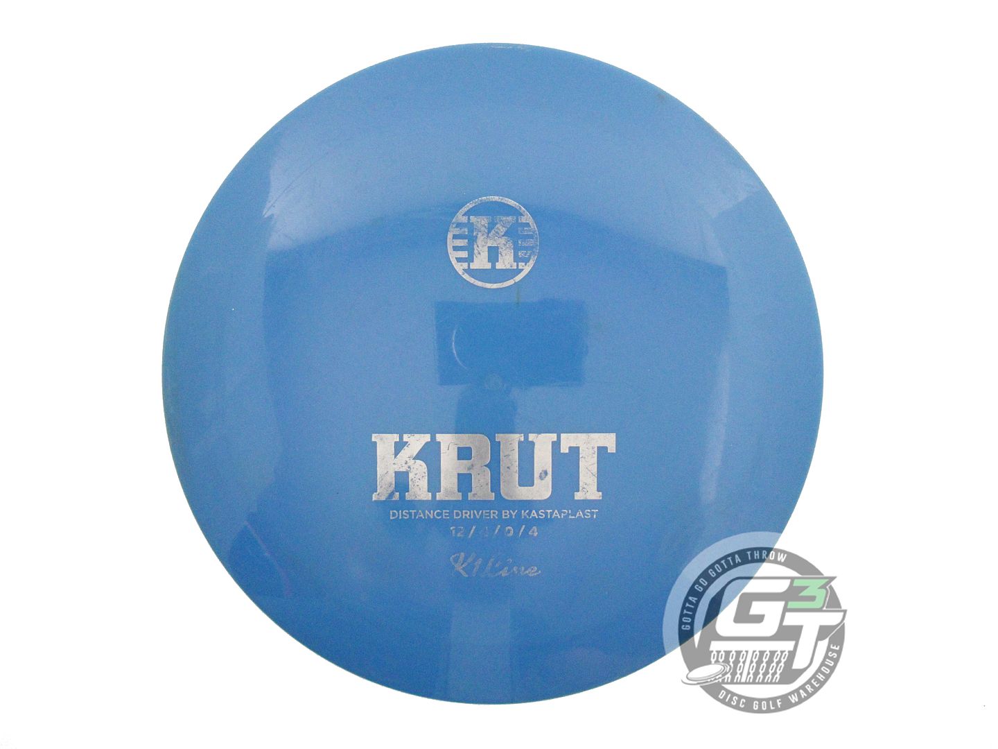 USED Kastaplast K1 Krut 174g Blue Silver Foil Distance Driver Golf Disc