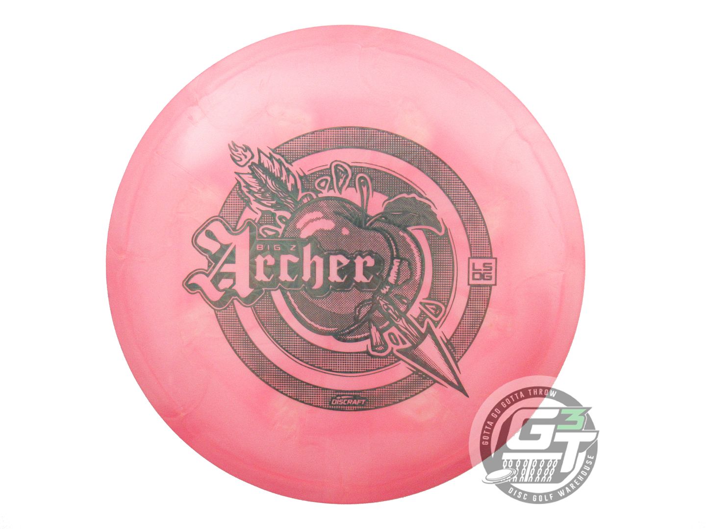 USED Discraft [LEDGESTONE] Big Z Swirl Archer 171g Pink Black Foil Driver Disc