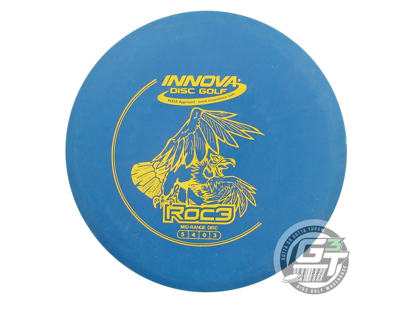 USED Innova DX Roc3 171g Blue Yellow Stamp Midrange Golf Disc