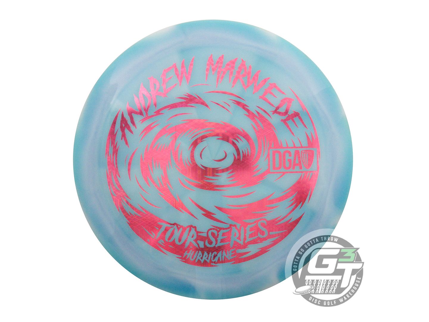 USED DGA [MARWEDE] Swirl Hurricane 174g Teal-Lilac Distance Driver Golf Disc