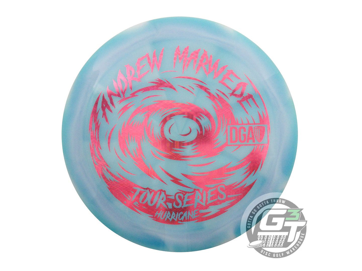 USED DGA [MARWEDE] Swirl Hurricane 174g Teal-Lilac Distance Driver Golf Disc