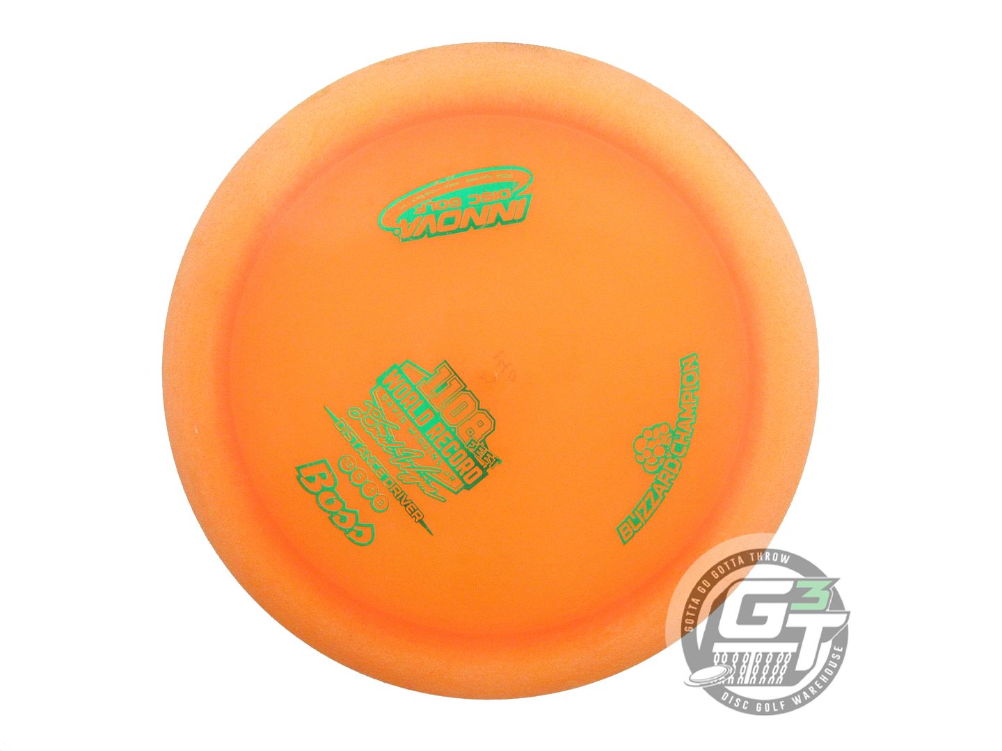 USED Innova Blizzard Boss 140g Orange Green Foil Distance Driver Golf Disc
