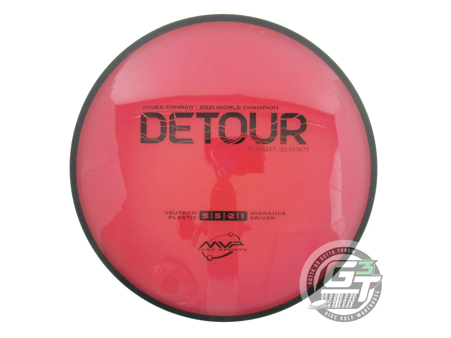 USED MVP Disc Sports Classic Neutron Detour 178g Maroon Midrange Golf Disc