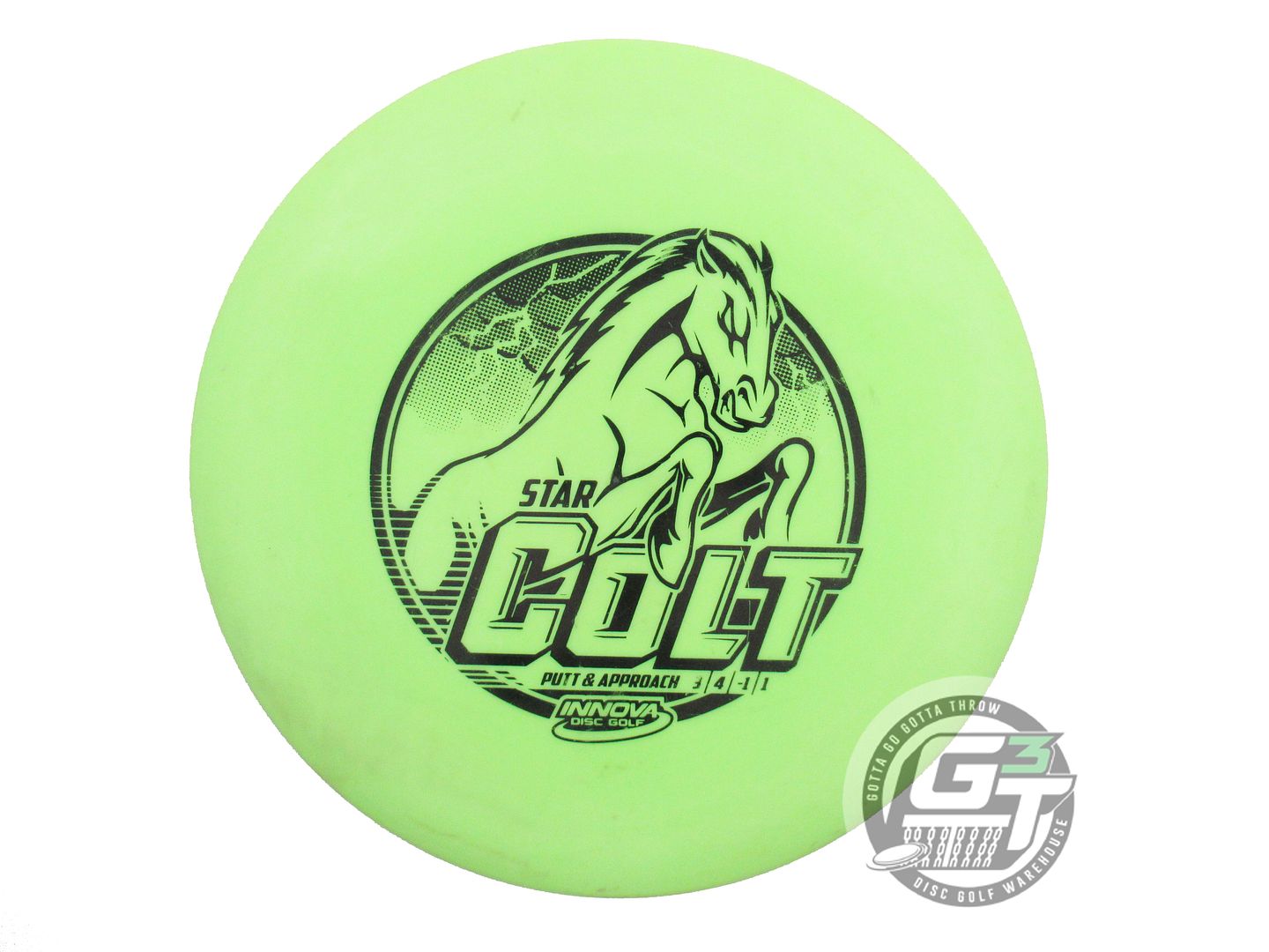 USED Innova Star Colt 175g Lime Black Stamp Putter Golf Disc