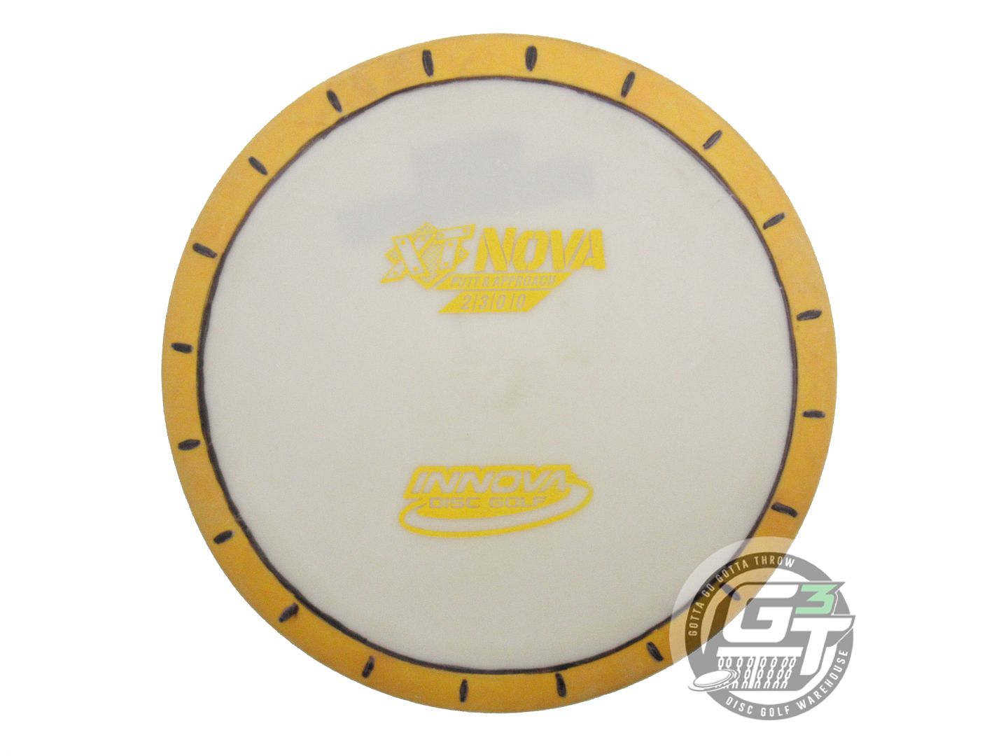 USED Innova XT Nova 175g White Yellow Stamp Yellow Rim Putter Golf Disc