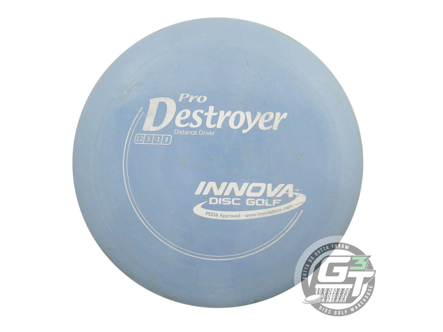 USED Innova Pro Destroyer 172g Sky Blue White Stamp Distance Driver Golf Disc