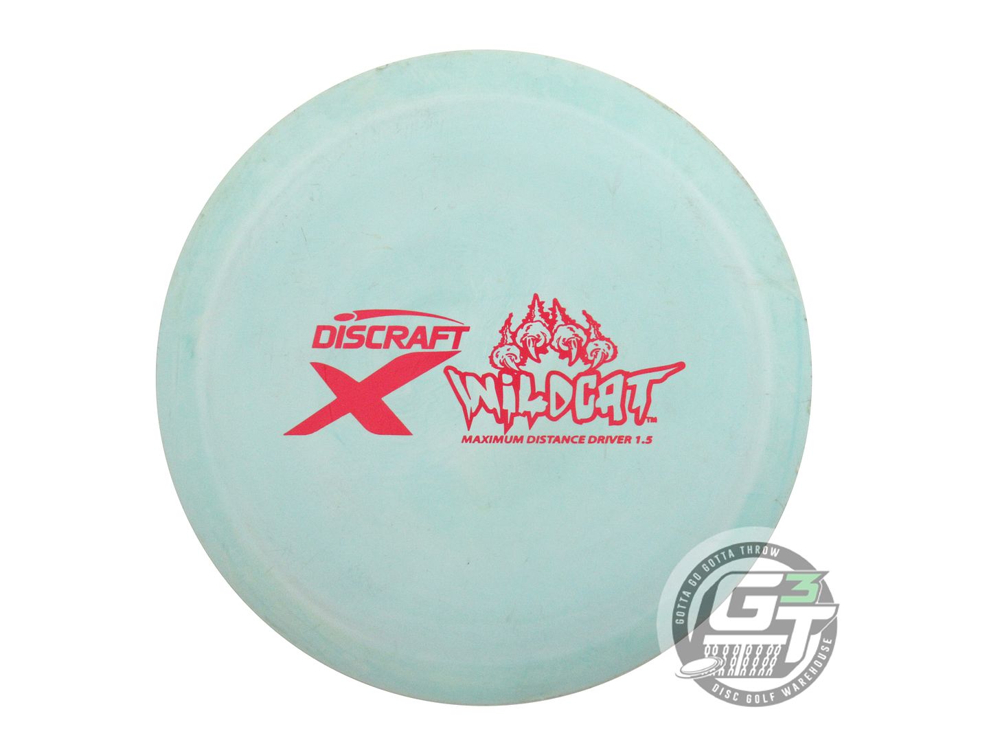 USED Discraft X Wildcat 175g Seafoam Red Foil Distance Driver Golf Disc