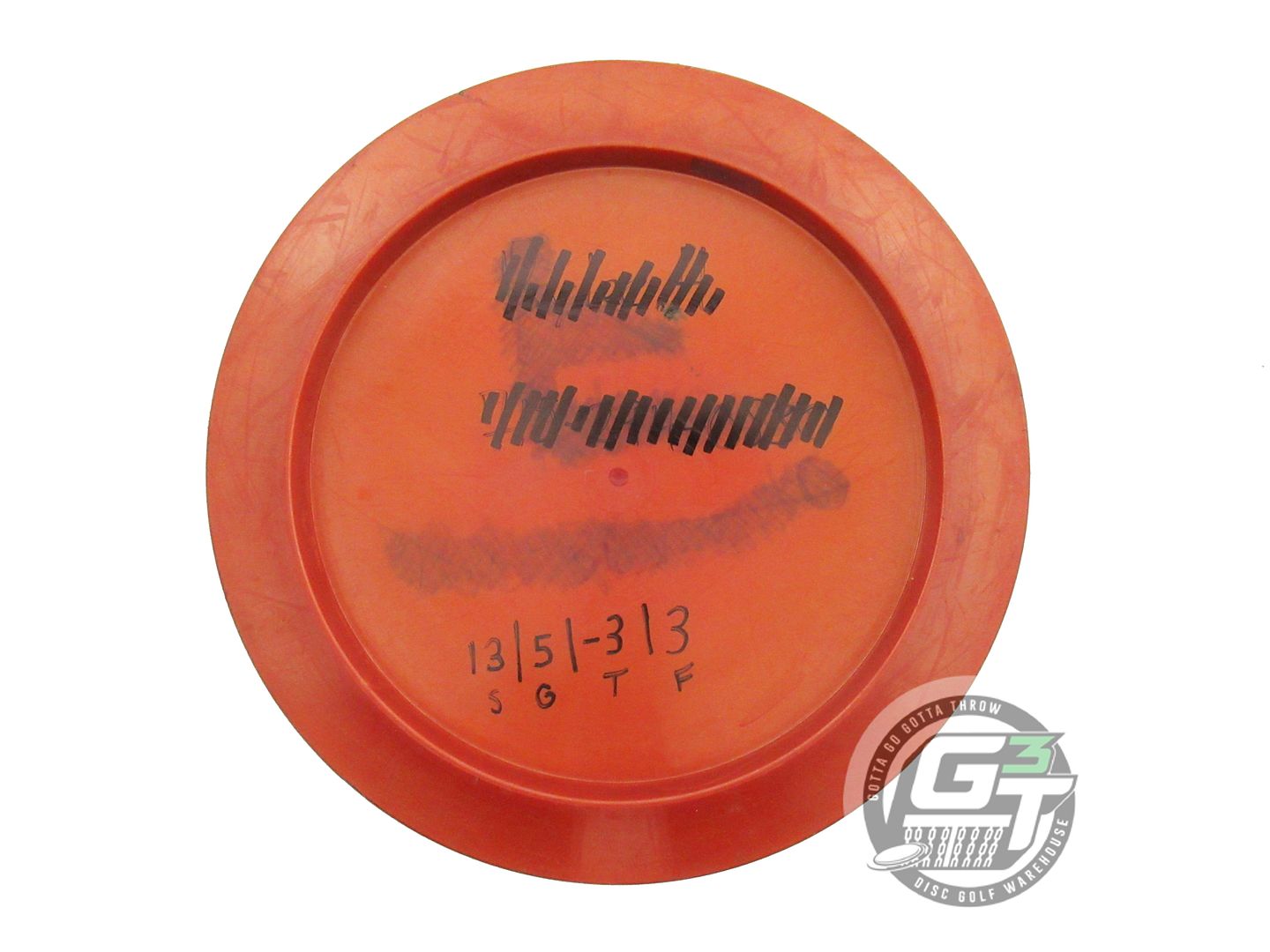 USED Discraft Titanium Nuke SS 174g Red EMBOSSED Distance Driver Golf Disc