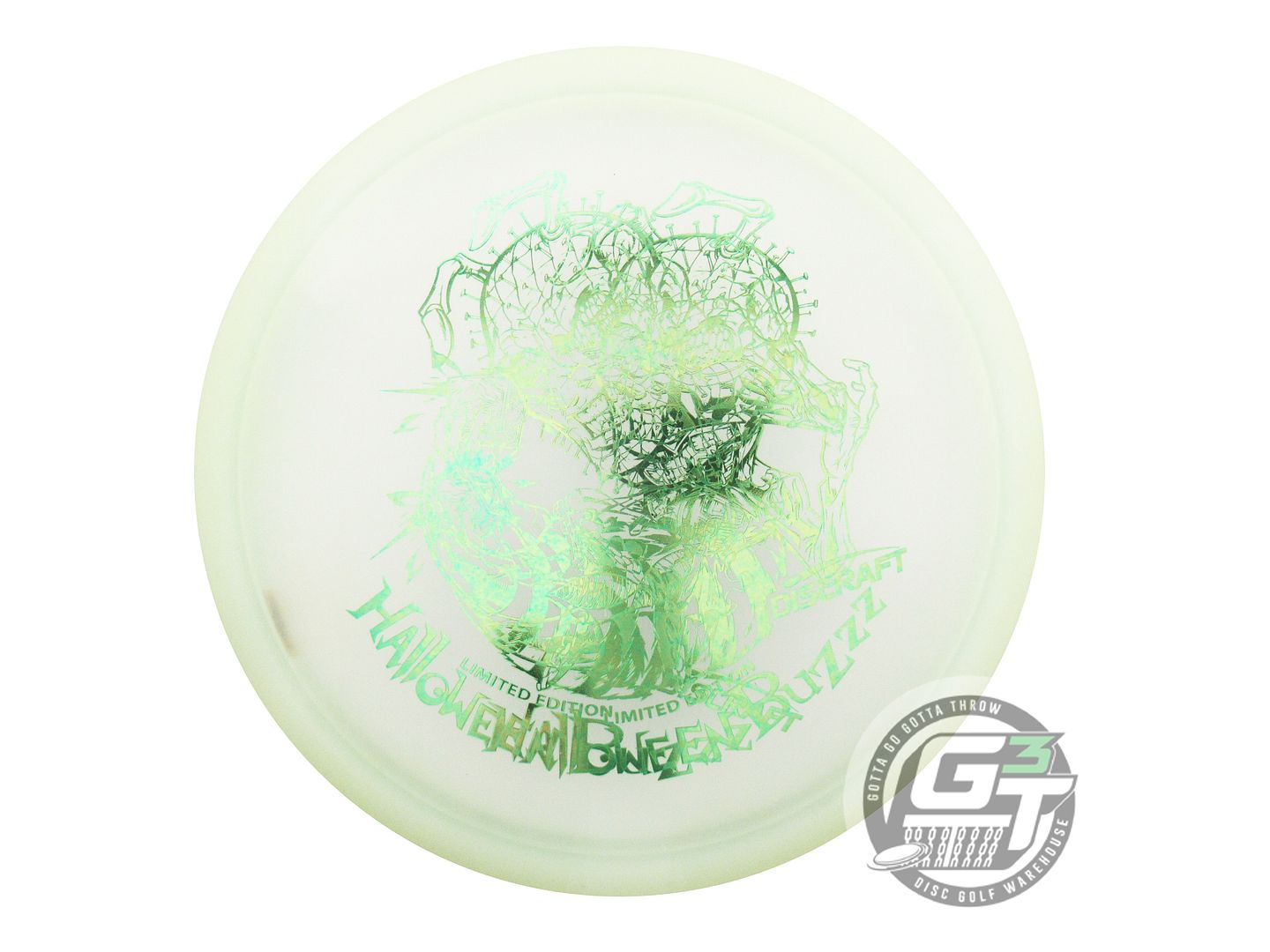 USED Discraft X-OUT HALLOWEEN Glo Z Buzzz 179g Green Foil Midrange Golf Disc