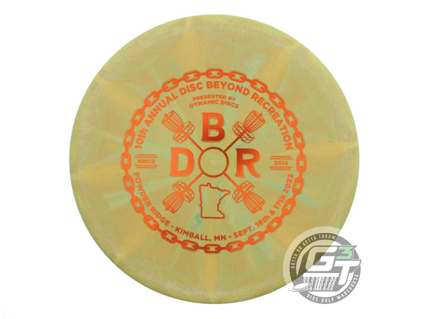 USED Westside Discs BT Hard Burst Harp 175g Lime Orange Foil Putter Golf Disc
