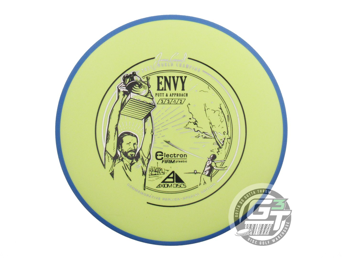 NOS Axiom Discs [CONRAD] SE Electron Firm Envy 171g Yellow Blue Rim Putter Disc
