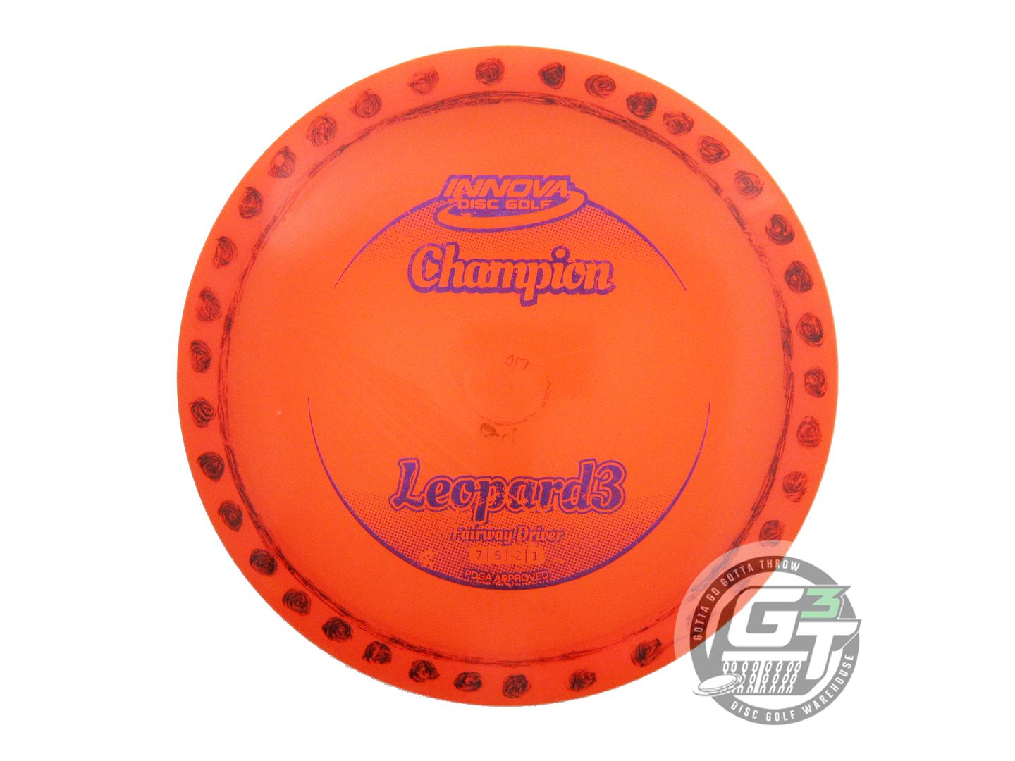 USED Innova Champion Leopard3 170g Orange Purple Foil Fairway Driver Golf Disc