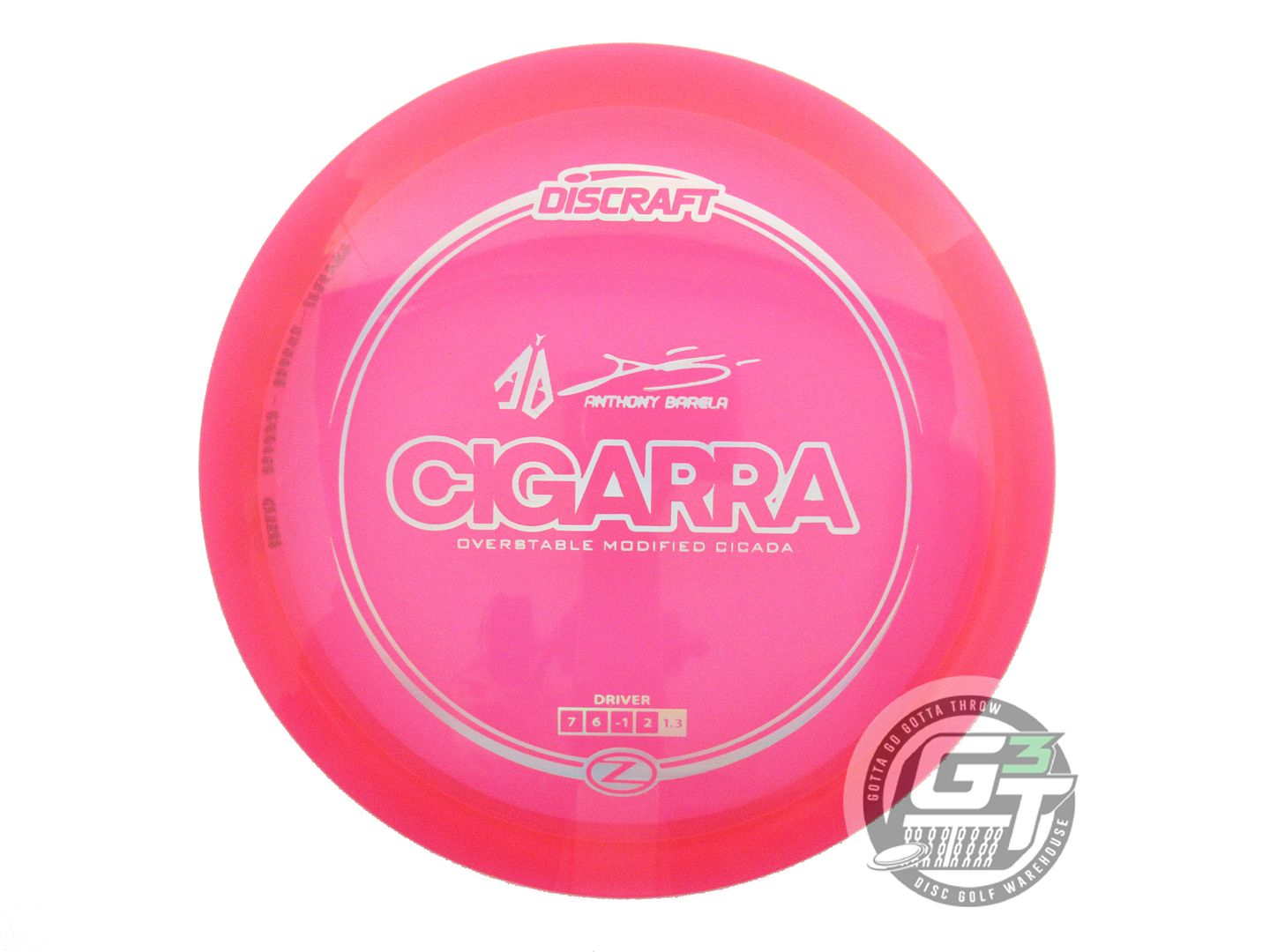 USED Discraft [BARELA] Z Cigarra 176g Pink Silver Holo Foil Fairway Driver Disc