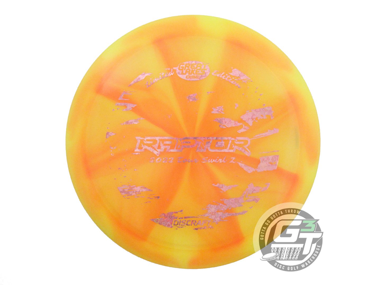 USED Discraft [GREAT LAKES] Z Swirl Raptor 175g Yellow-Orange Driver Golf Disc