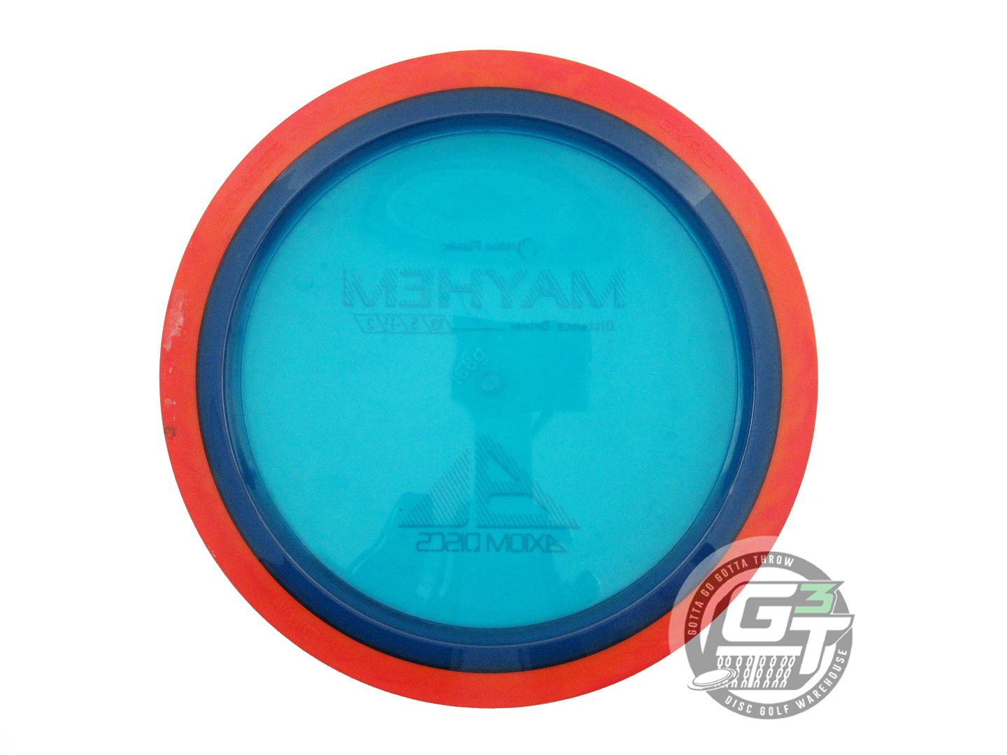 USED Axiom Discs Proton Mayhem 168g Blue Red Rim Distance Driver Golf Disc