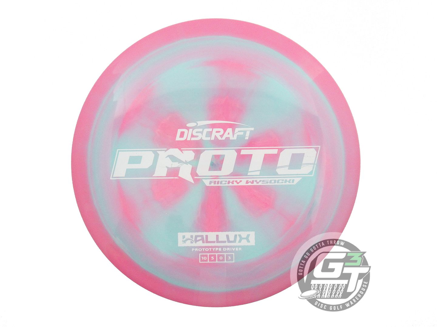 NOS Discraft [WYSOCKI] PROTO ESP Hallux 174g Pink-Seafoam Driver Golf Disc
