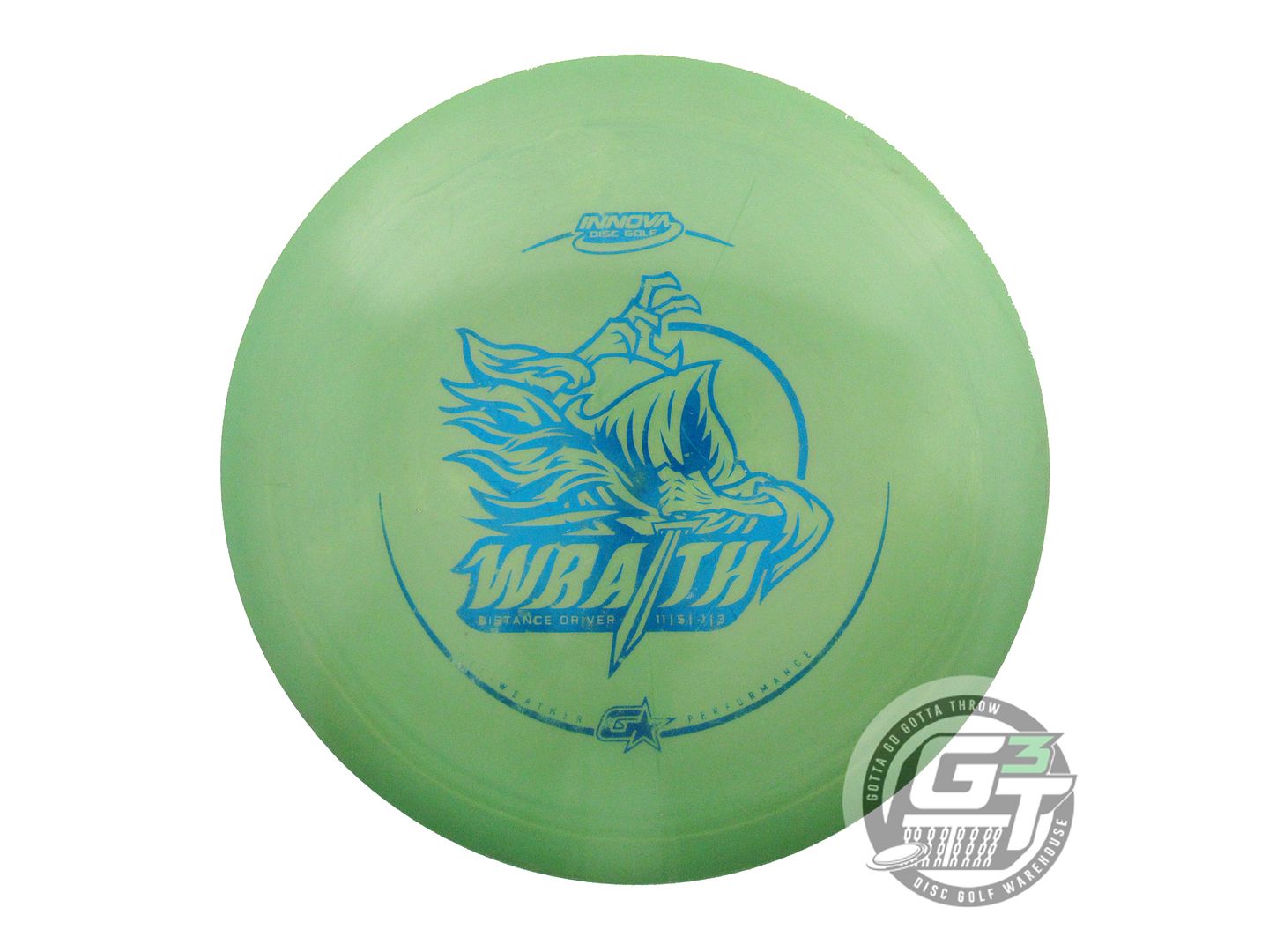 USED Innova GStar Wraith 176g Green Blue Foil Distance Driver Golf Disc