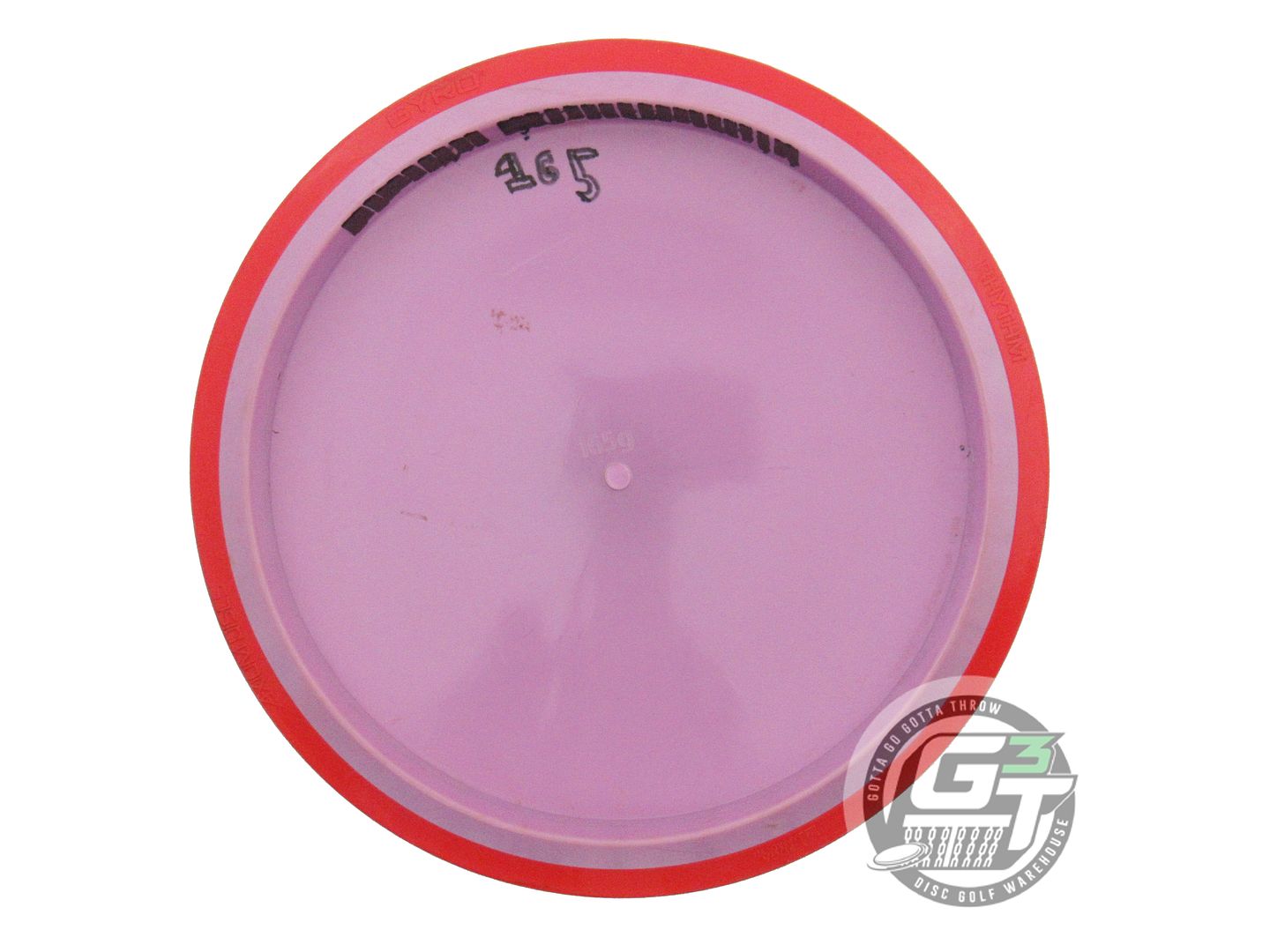 USED Axiom Discs Fission Rhythm 165g Purple Red Rim Distance Driver Golf Disc