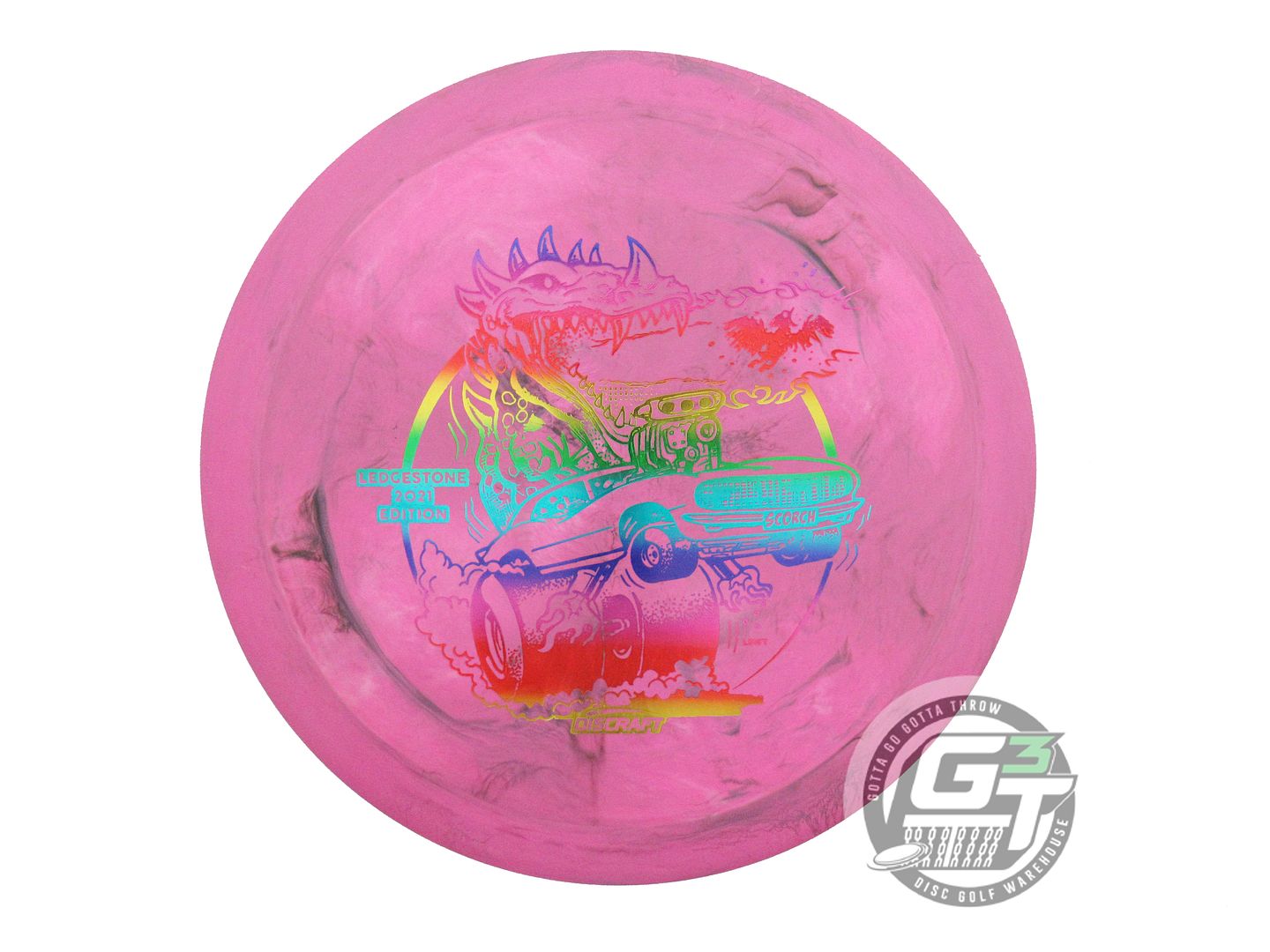 USED Discraft [LEDGESTONE] Jawbreaker Scorch 172g Pink-Gray Distance Driver Disc