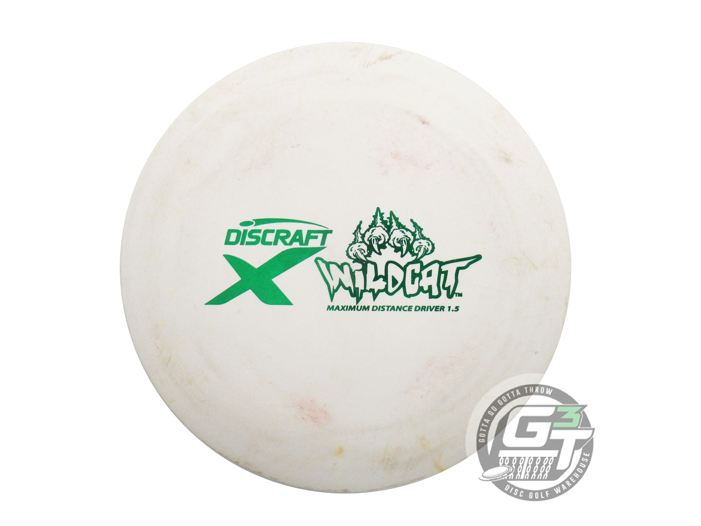 USED Discraft X Wildcat 167g White Green Foil OOP Distance Driver Golf Disc