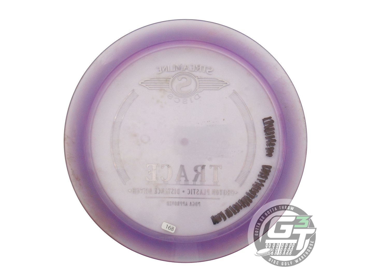 USED Streamline Discs Proton Trace 168g Purple Distance Driver Golf Disc