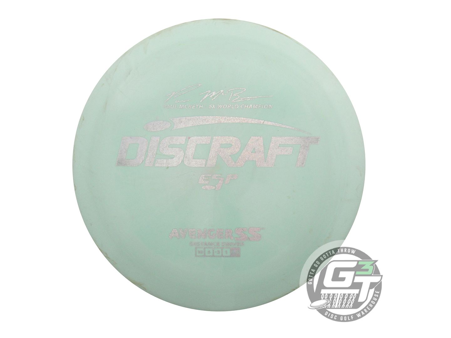 USED Discraft [McBETH] ESP Avenger SS 175g Seafoam Gold Glitter Driver Golf Disc