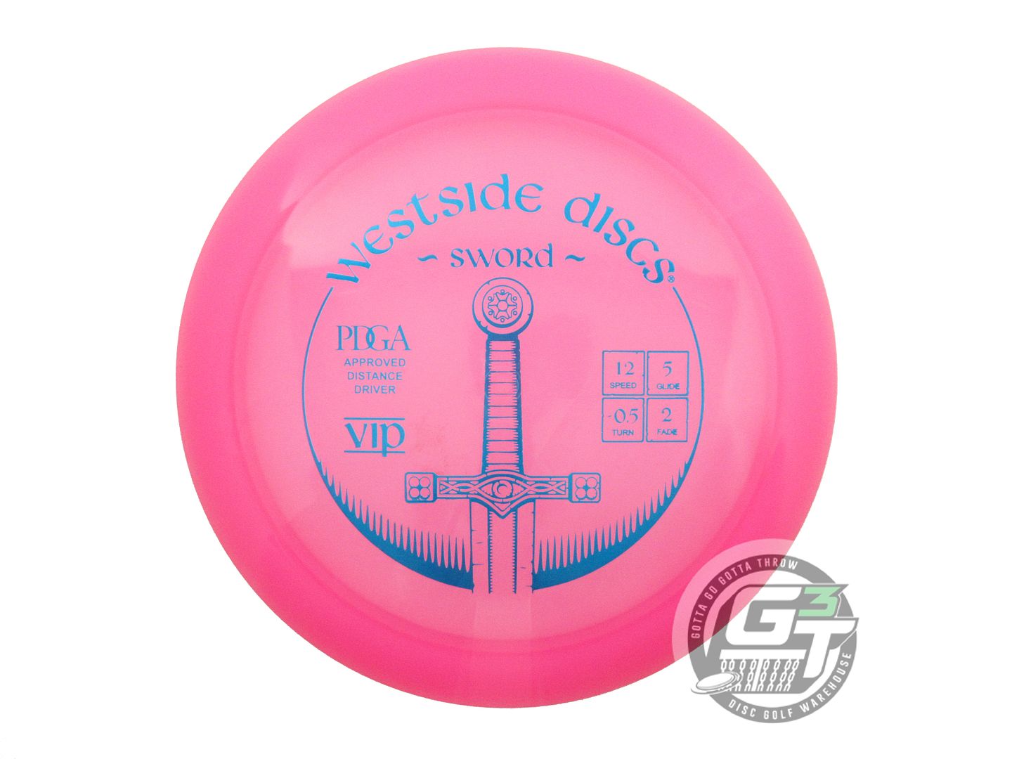 USED Westside Discs VIP Sword 171g Pink Blue Foil Distance Driver Golf Disc