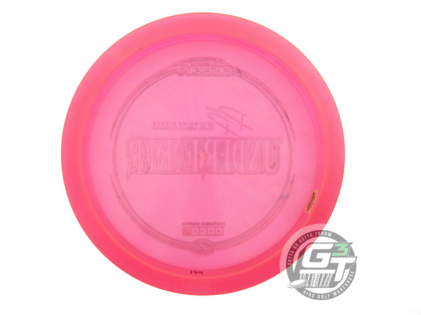 USED Discraft [PIERCE] Z Undertaker 174g Pink Blue Foil Distance Driver Disc