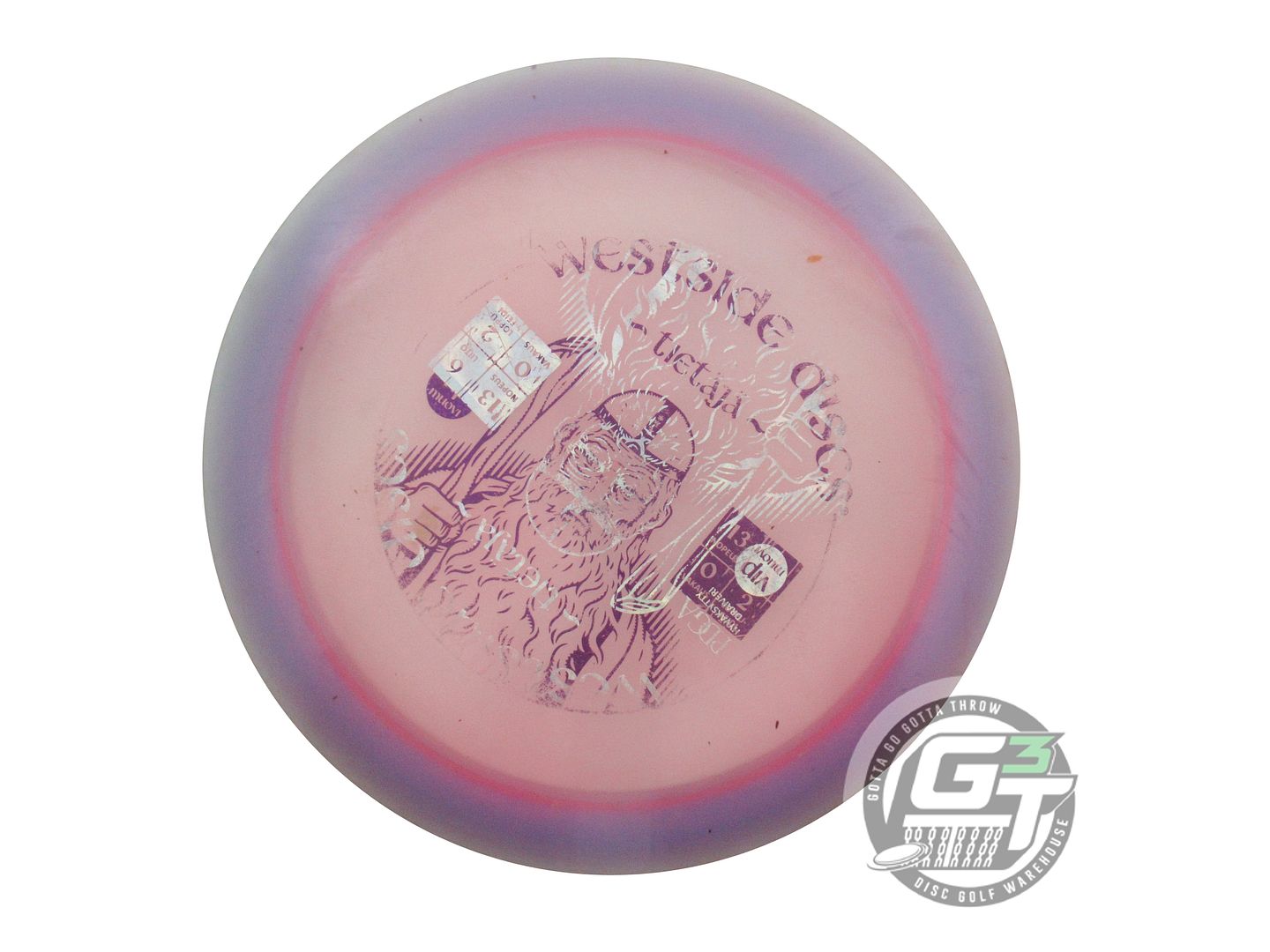 USED Westside Discs X-OUT VIP Sorcerer 172g Lilac-Pink Distance Driver Golf Disc
