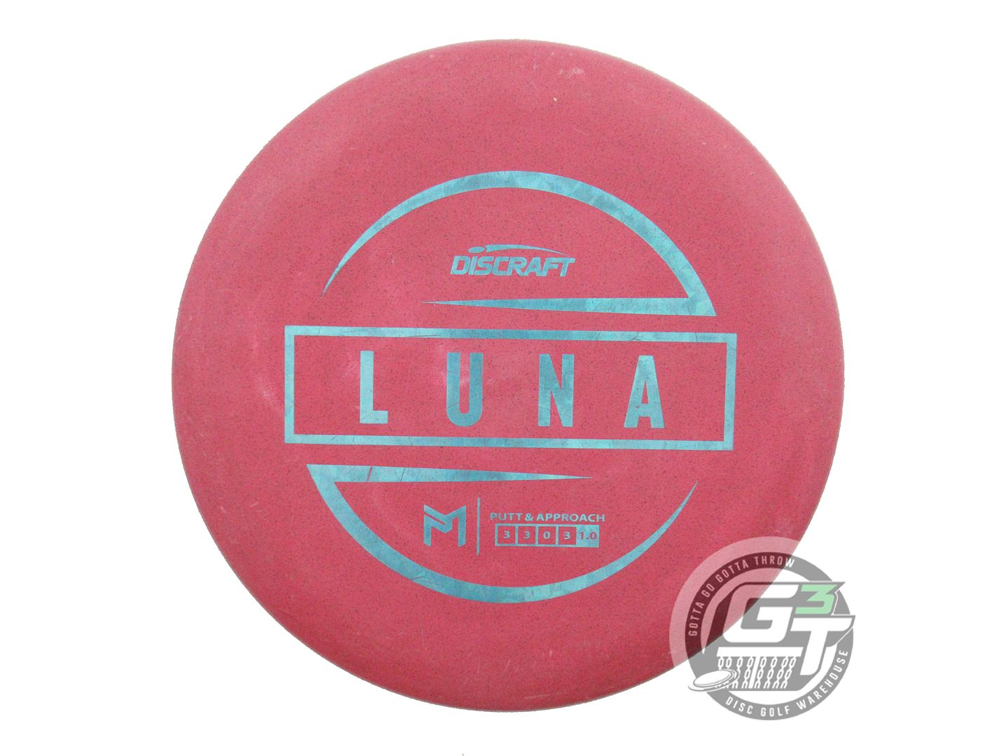 USED Discraft Jawbreaker Luna 173g Red Teal Shatter Foil Putter Golf Disc
