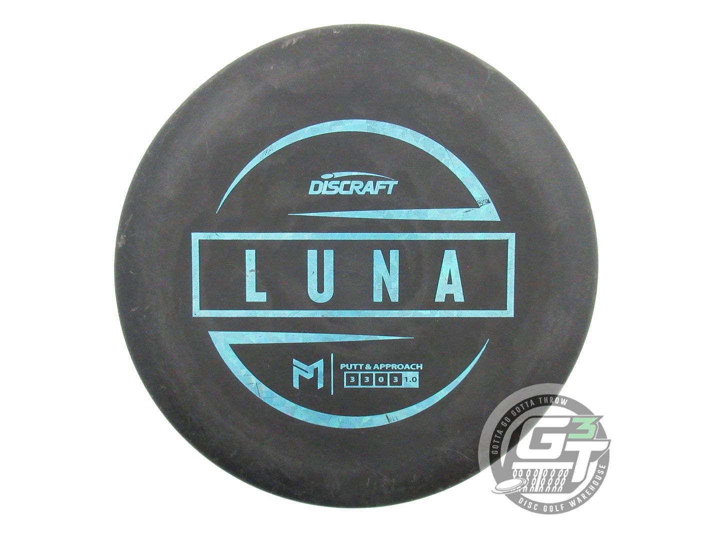 USED Discraft [McBETH] Jawbreaker Luna 172g Black Teal Shatter Putter Golf Disc