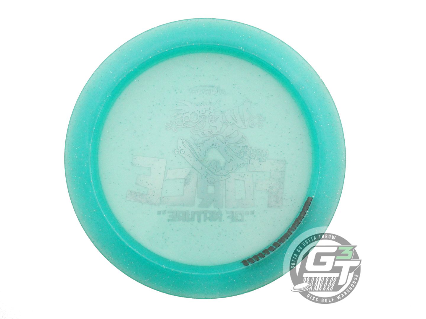 USED Discraft [LEDGESTONE] Z Glo Sparkle Force 177g Seafoam Driver Golf Disc