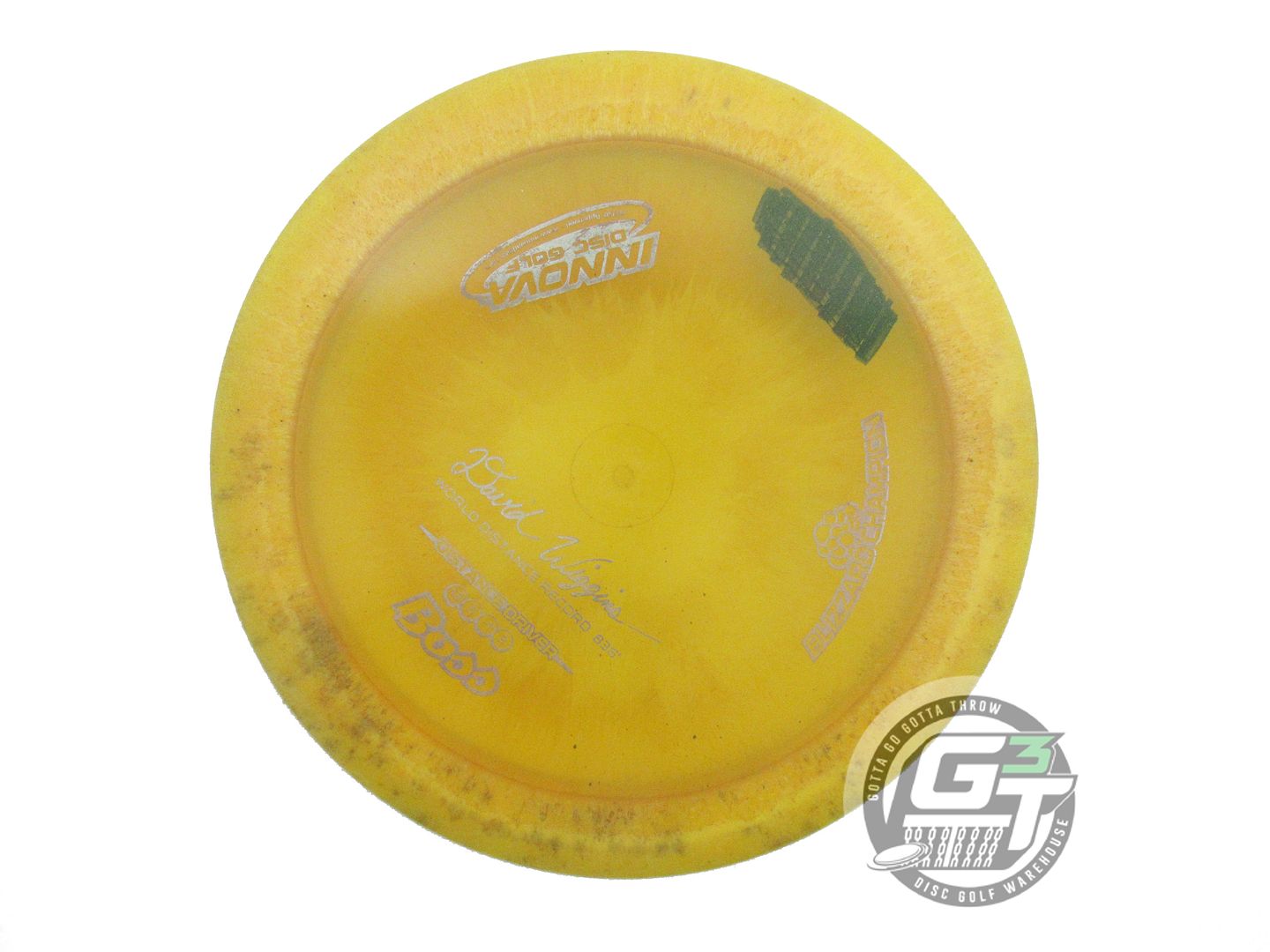 USED Innova Blizzard Boss 136g Yellow SWAMP DYED Distance Driver Golf Disc