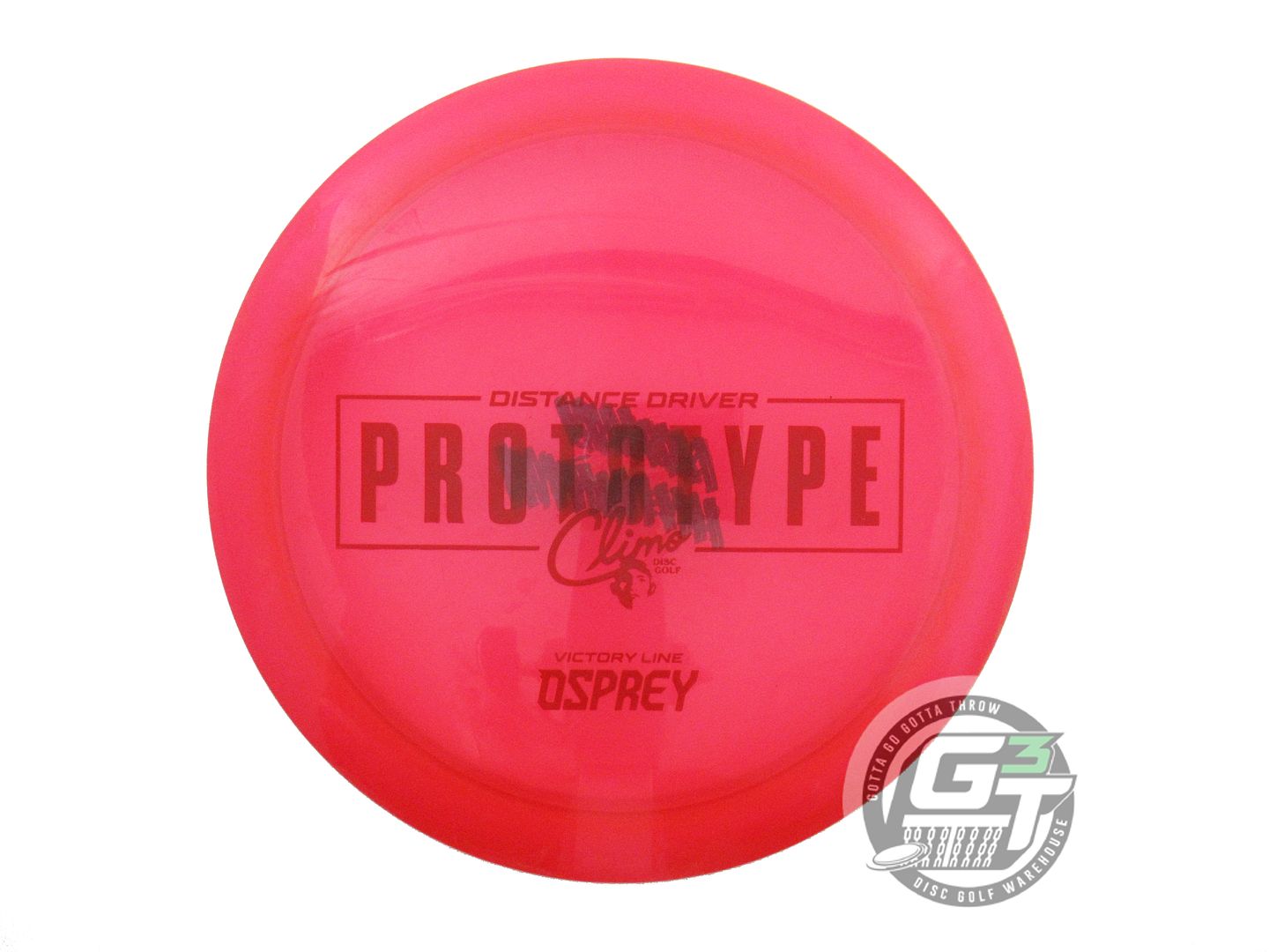 USED Climo PROTOTYPE Victory Line Osprey 169g Red Distance Driver Golf Disc