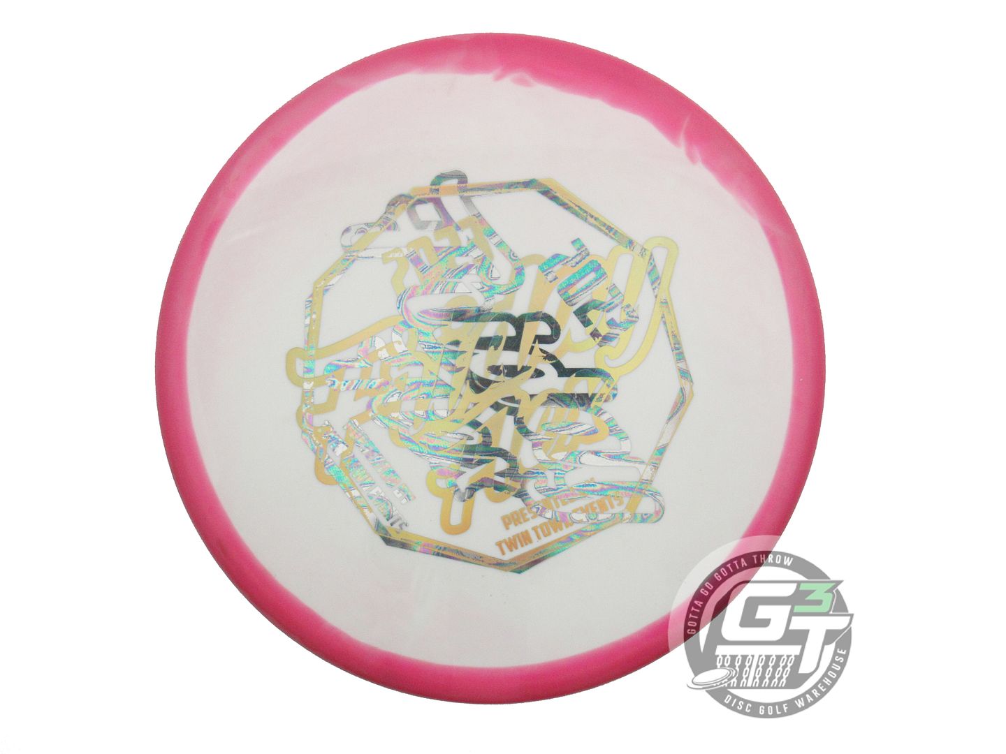 USED Westside Discs X-OUT Tournament Orbit Harp 176g Pink-White Putter Golf Disc