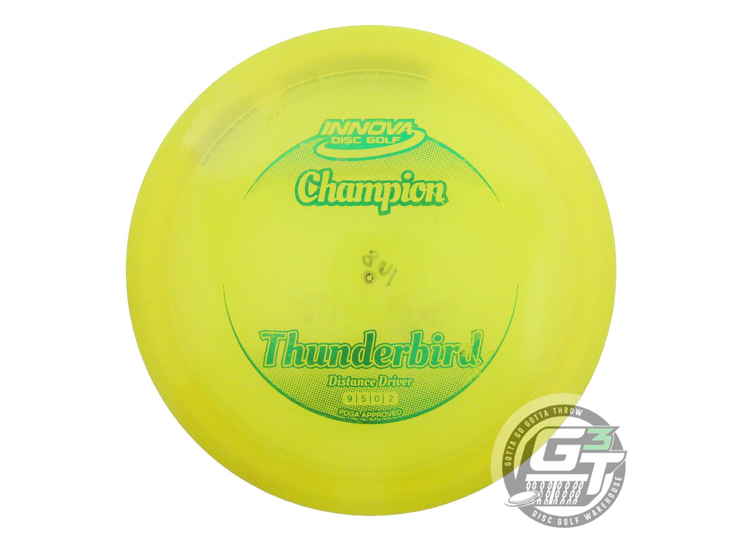 USED Innova Champion Thunderbird 168g Yellow Green Foil Distance Driver Disc