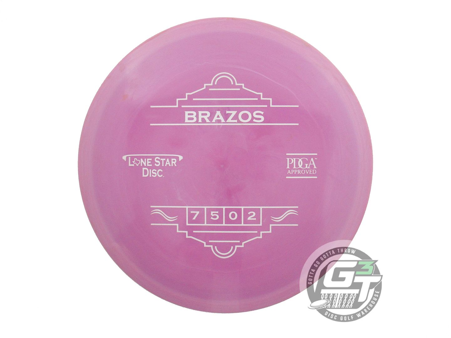 USED Lone Star Alpha Brazos 172g Lilac White Stamp Fairway Driver Golf Disc