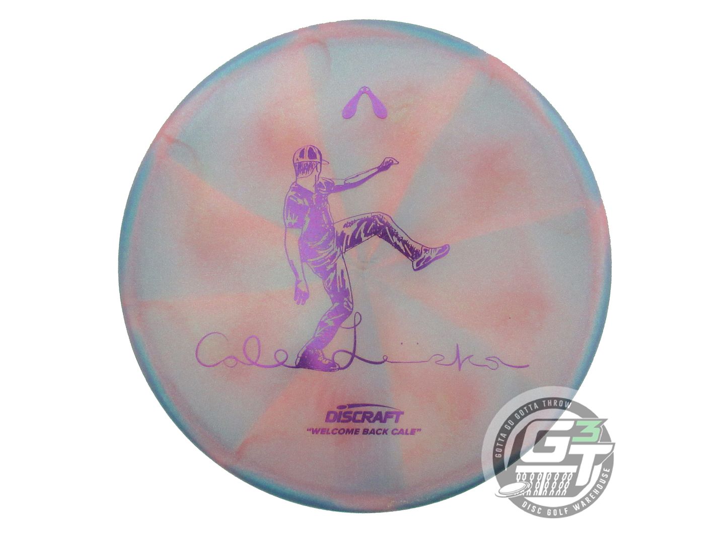 USED Discraft [LEIVISKA] Swirl ColorShift Z Zone 175g Green-Pink Putter Disc